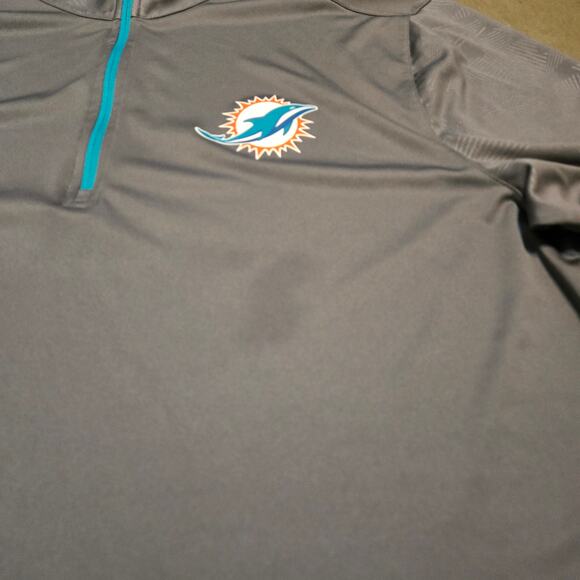 NFL Team Apparel Miami Dolphins‎ Quarter Zip Long Sleeve Shirt Men's Size XL - Picture 3 of 6